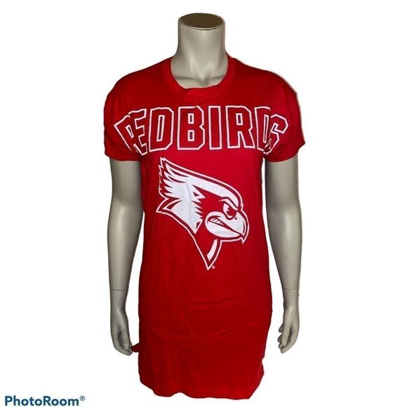 PINK Illinois State Redbirds Red T-Shirt Dress NWT - Picture 1 of 4